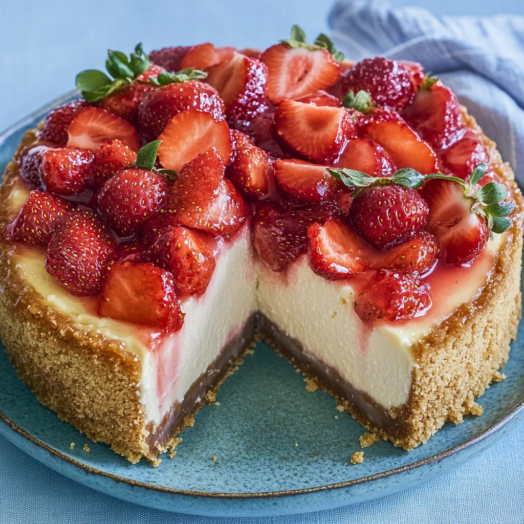 Cheesecake fondant aux fraises
