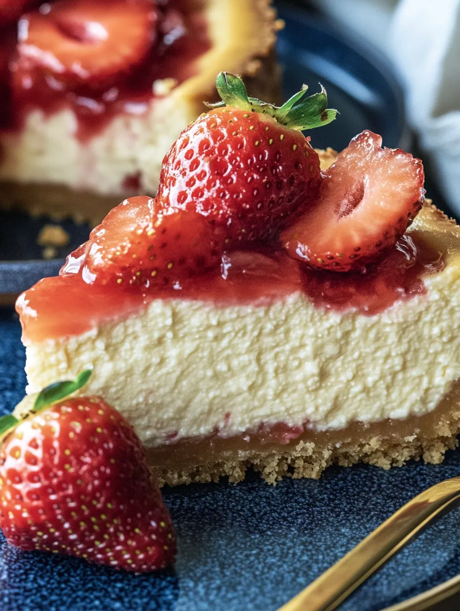 Cheesecake crémeux aux fraises