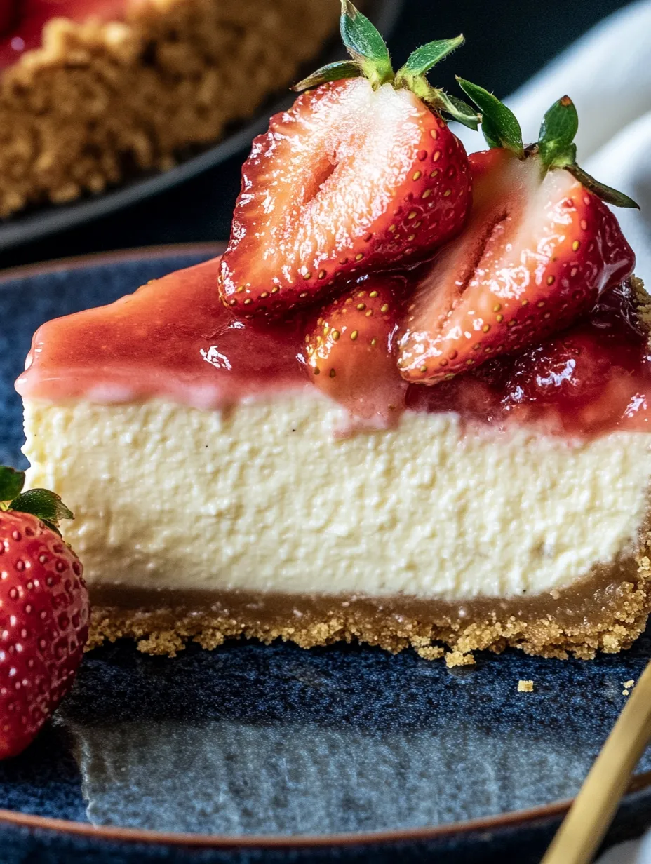 Délicieux cheesecake aux fraises crémeux