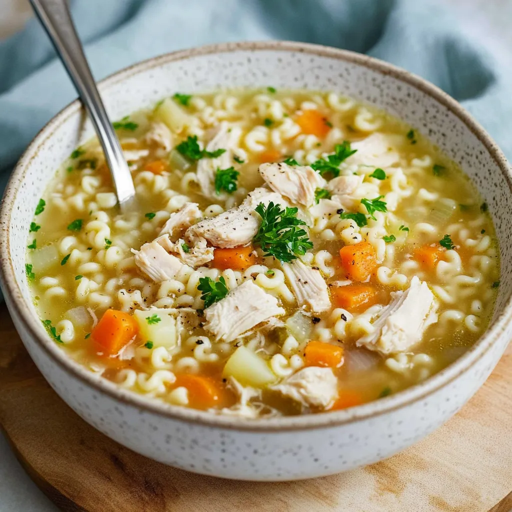 Délicieuse soupe poulet