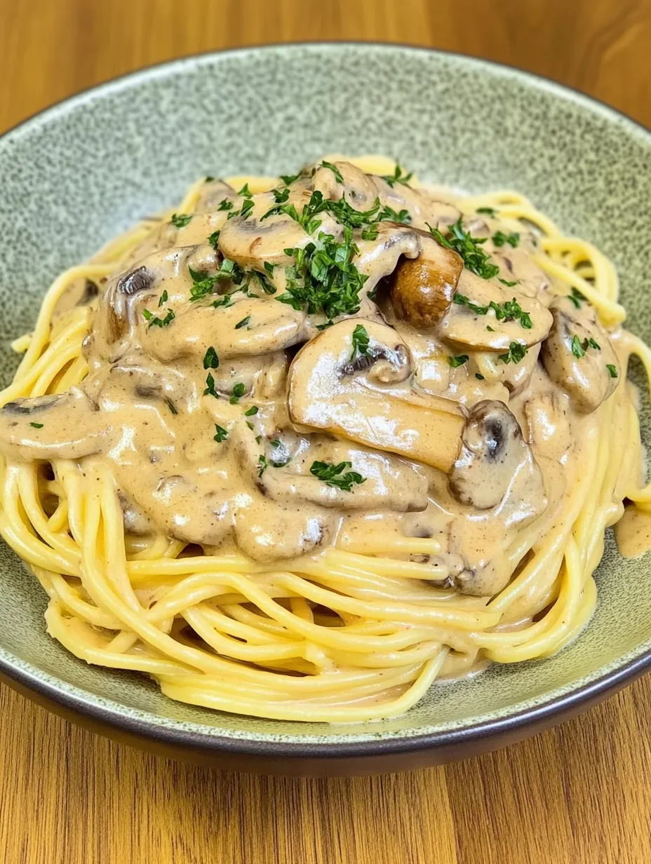 Spaghettis sauce champignons – Simples et Savoureux