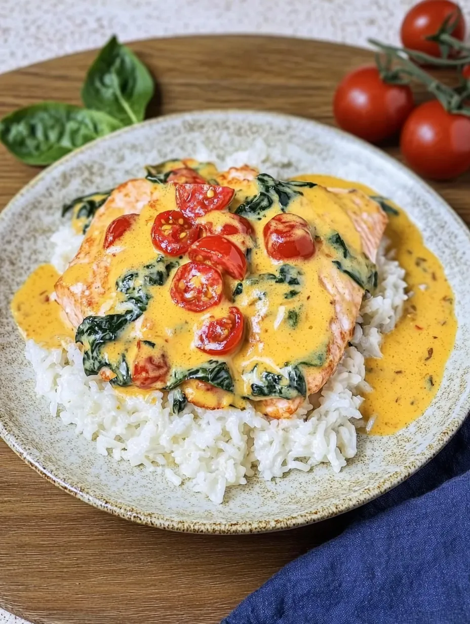 Saumon sauce parmesan sur riz coco – Raffiné et Savoureux