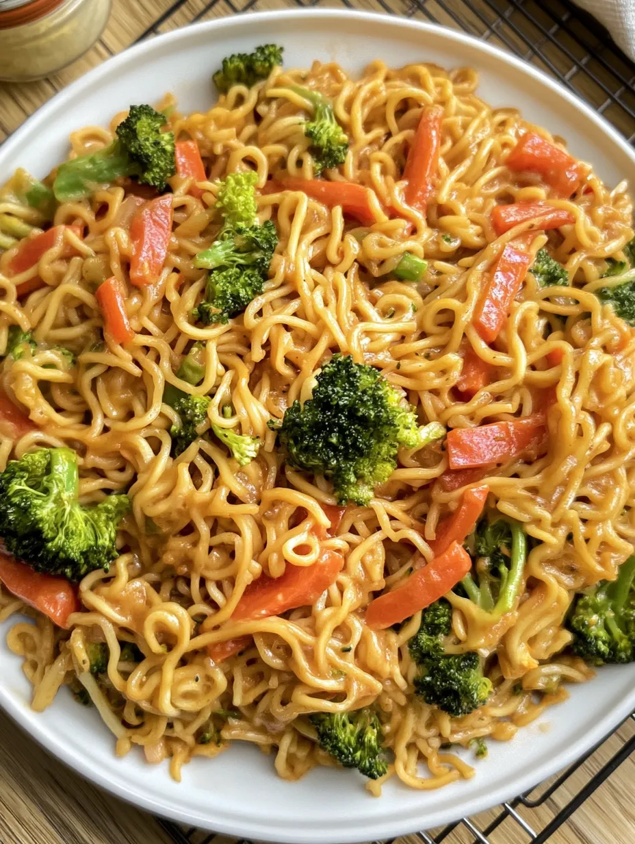 Nouilles Mie avec sauce cacahuète et légumes – Rapide, Délicieux et Sain