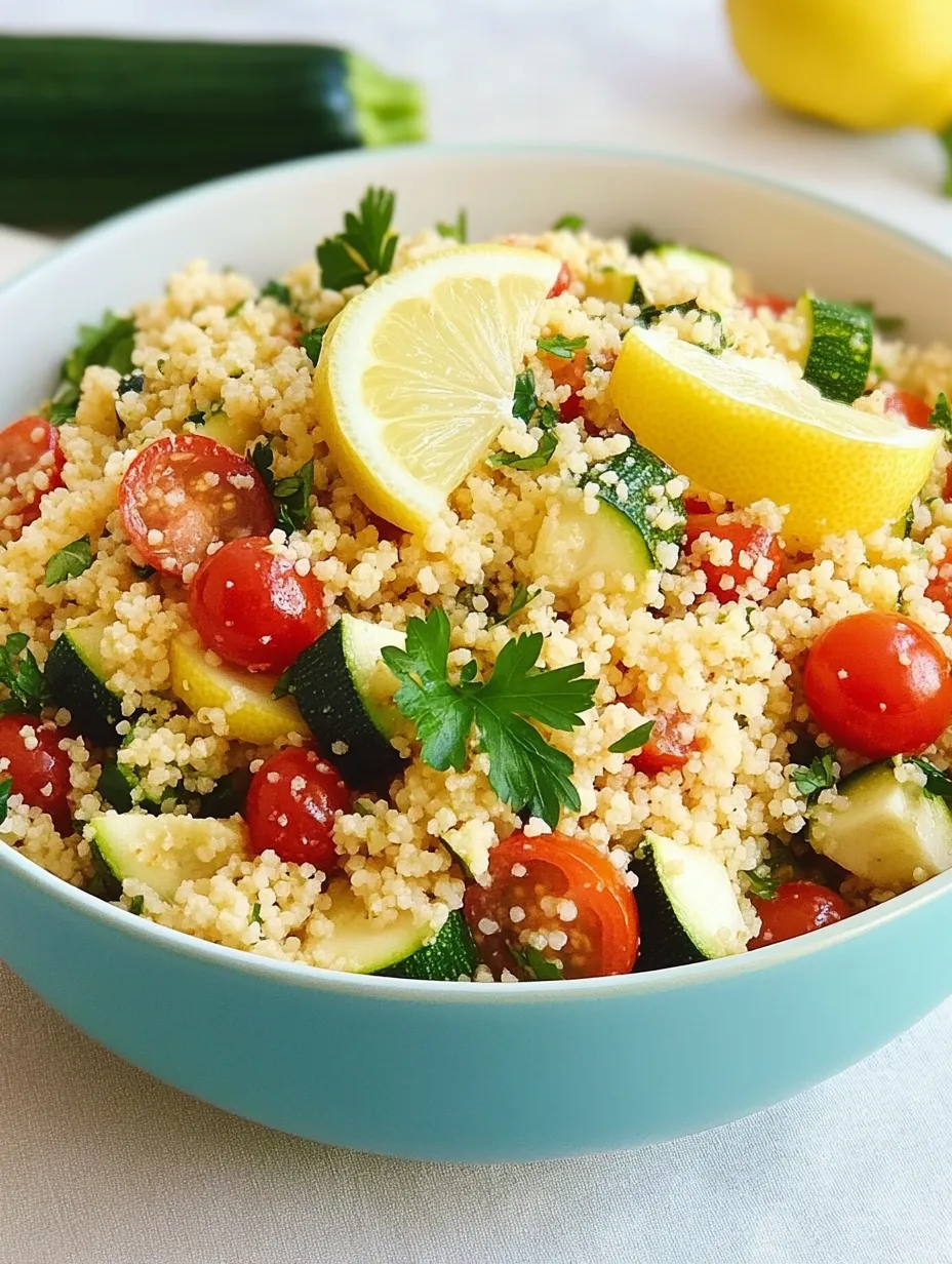 Salade de couscous aux courgettes – Simple, Saine et Savoureuse