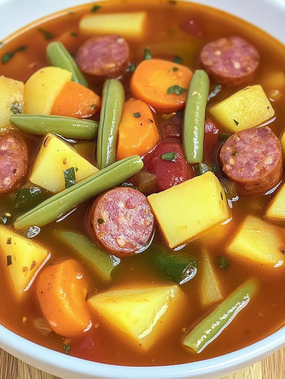 Ragoût au saucisson sec avec pommes de terre, carottes et haricots – Savoureux et Nourrissant