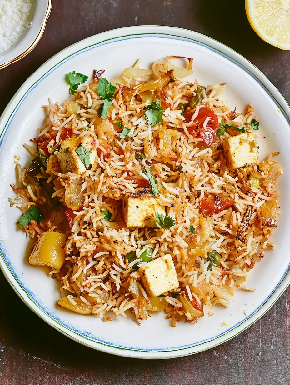 Biryani aux légumes avec safran et paneer - Savoureux et parfumé