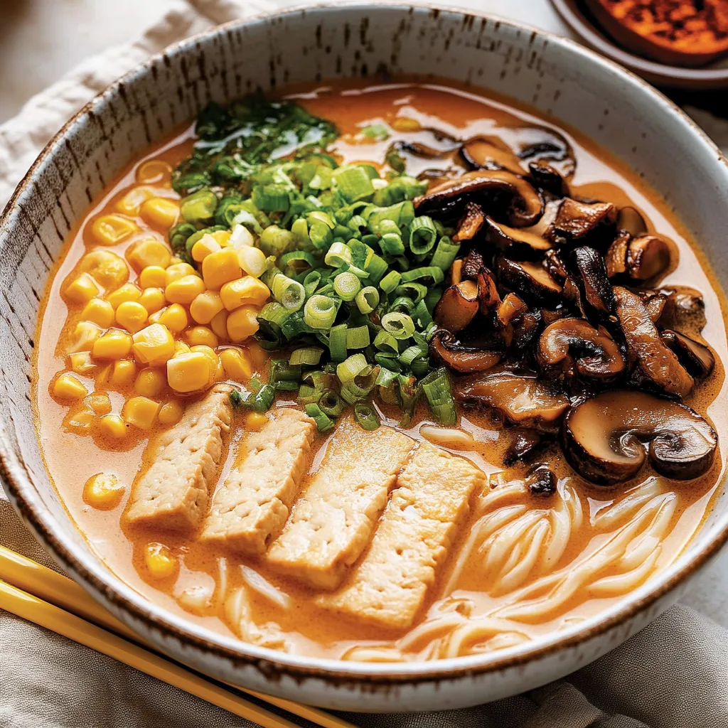 Ramen tantanmen épicés vegan