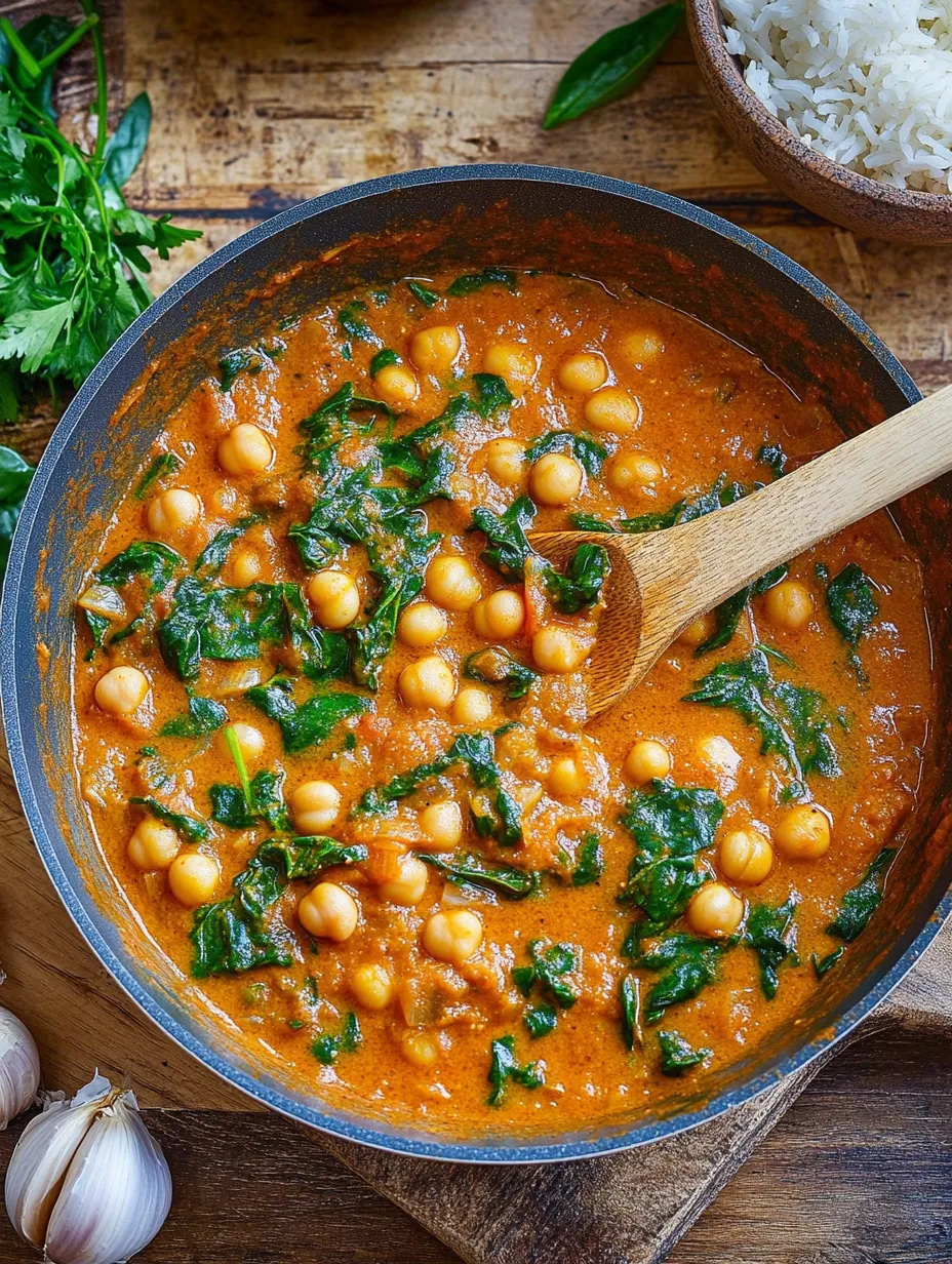 Curry onctueux aux pois chiches et épinards – Simple et Délicieux