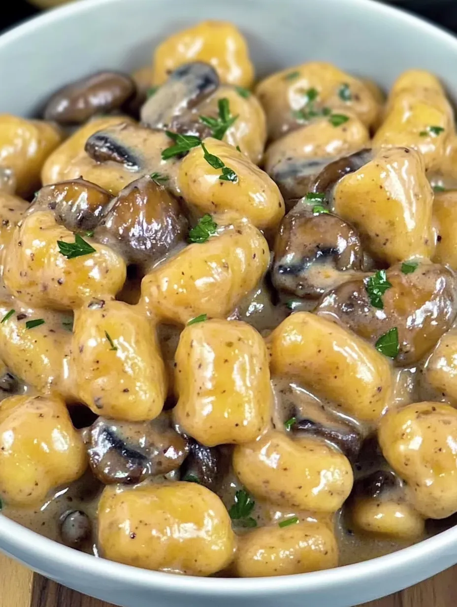 Gnocchis crémeux aux champignons et lardons – Savoureux et délicieux