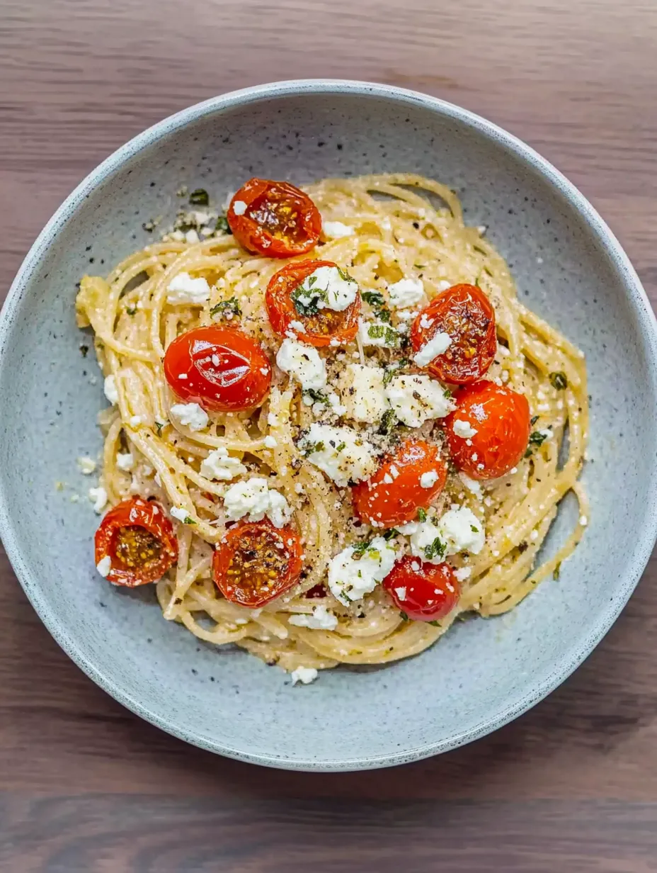 Pâtes au feta au four – Spaghetti crémeux tout-en-un aux tomates