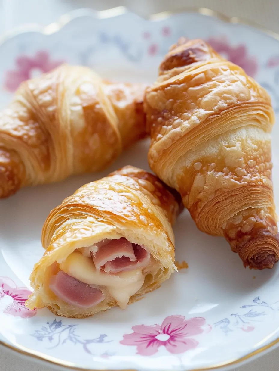 Croissants jambon-fromage au fromage frais – Savoureux et croustillants