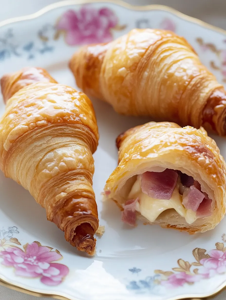 Croissants jambon-fromage au fromage frais – Simples et délicieux
