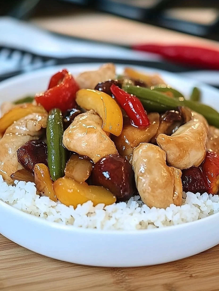 Poulet aux Noix de Cajou avec riz