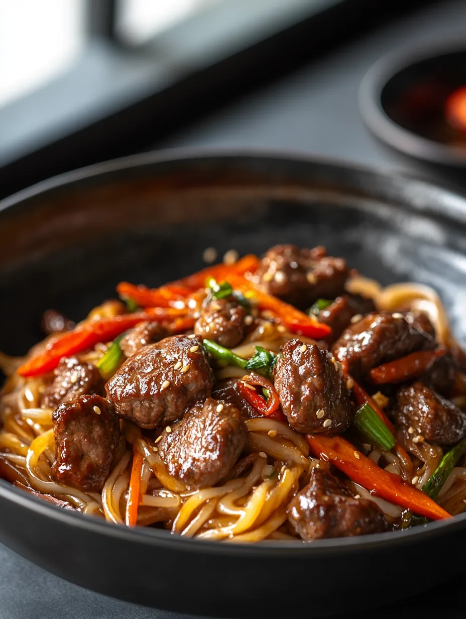 Recette Nouilles Chinoises au Bœuf et aux Légumes