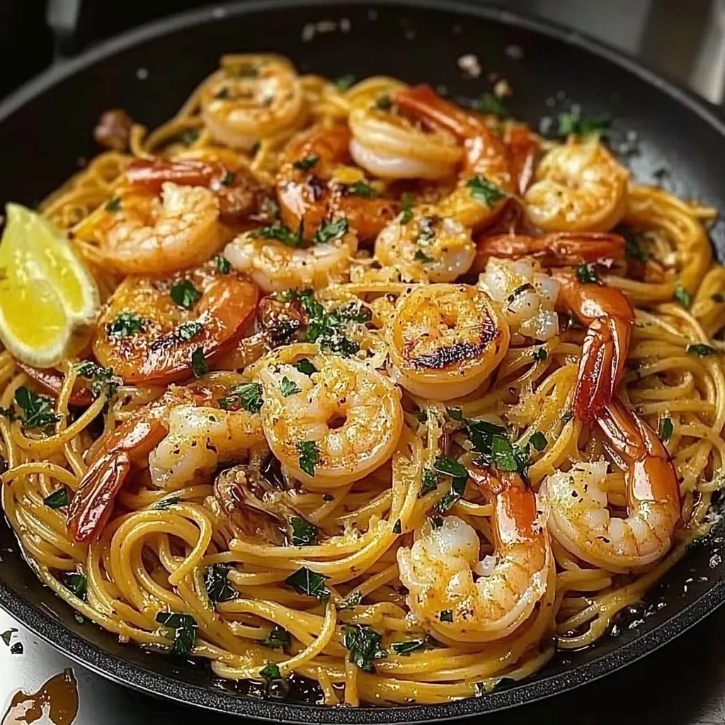 Pâtes aux Gambas Citronnées