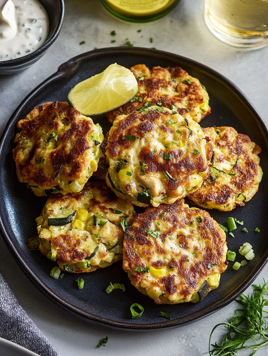 Galettes Croustillantes au Poulet et Courgettes miam