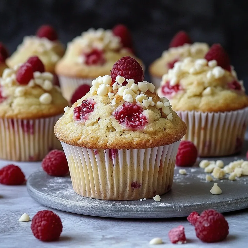 Petits gâteaux moelleux framboise chocolat blanc