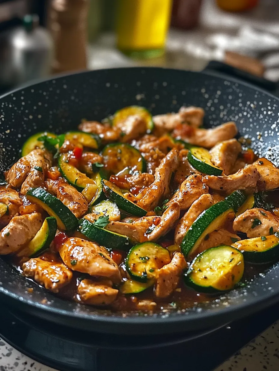 Sauté de Poulet Courgette à la Sauce Soja délic