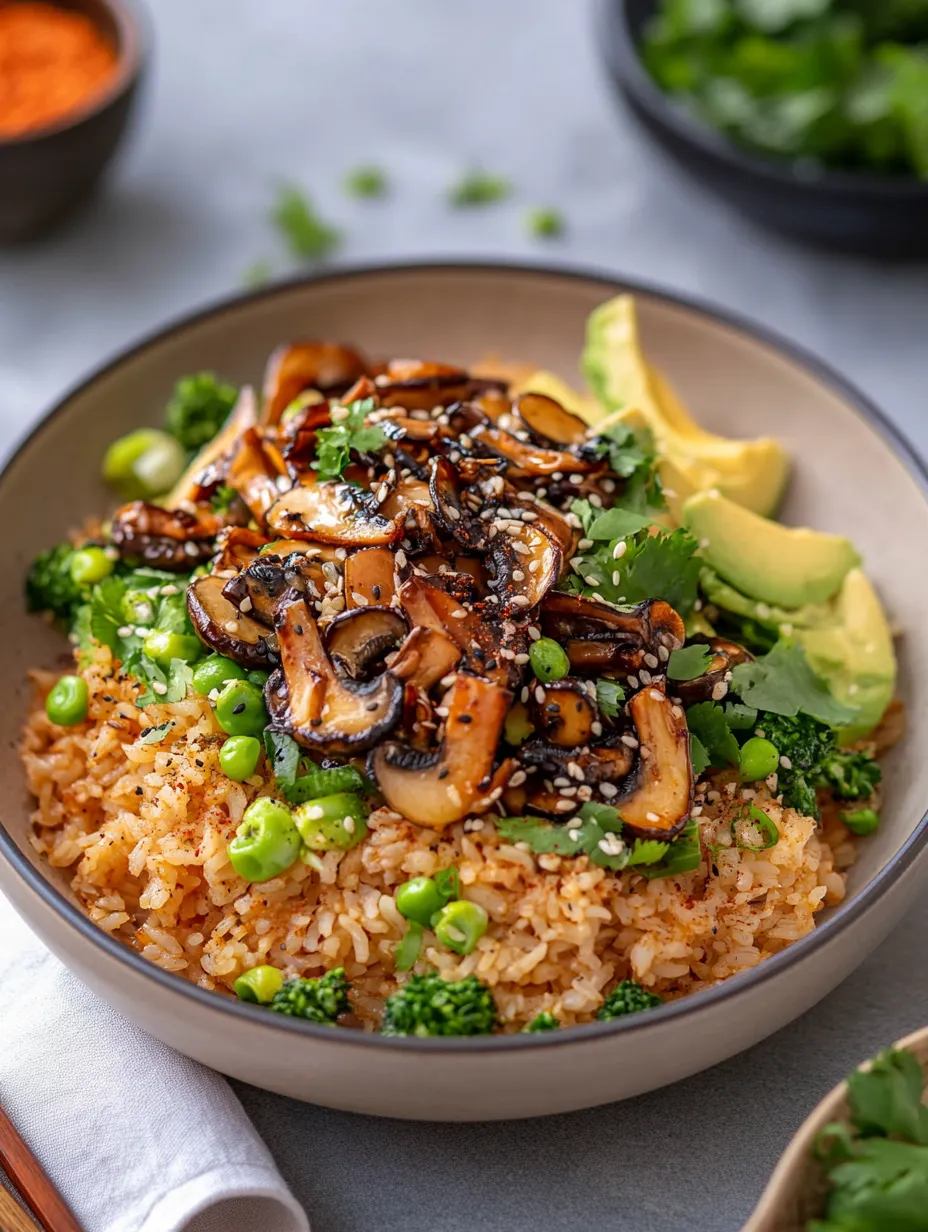 Salade de riz croustillant au gochujang