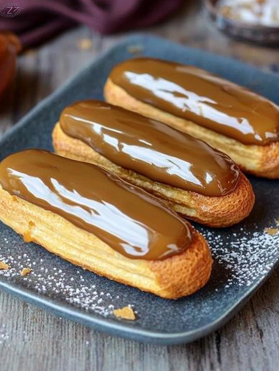 3 Eclairs au caramel au beurre salé