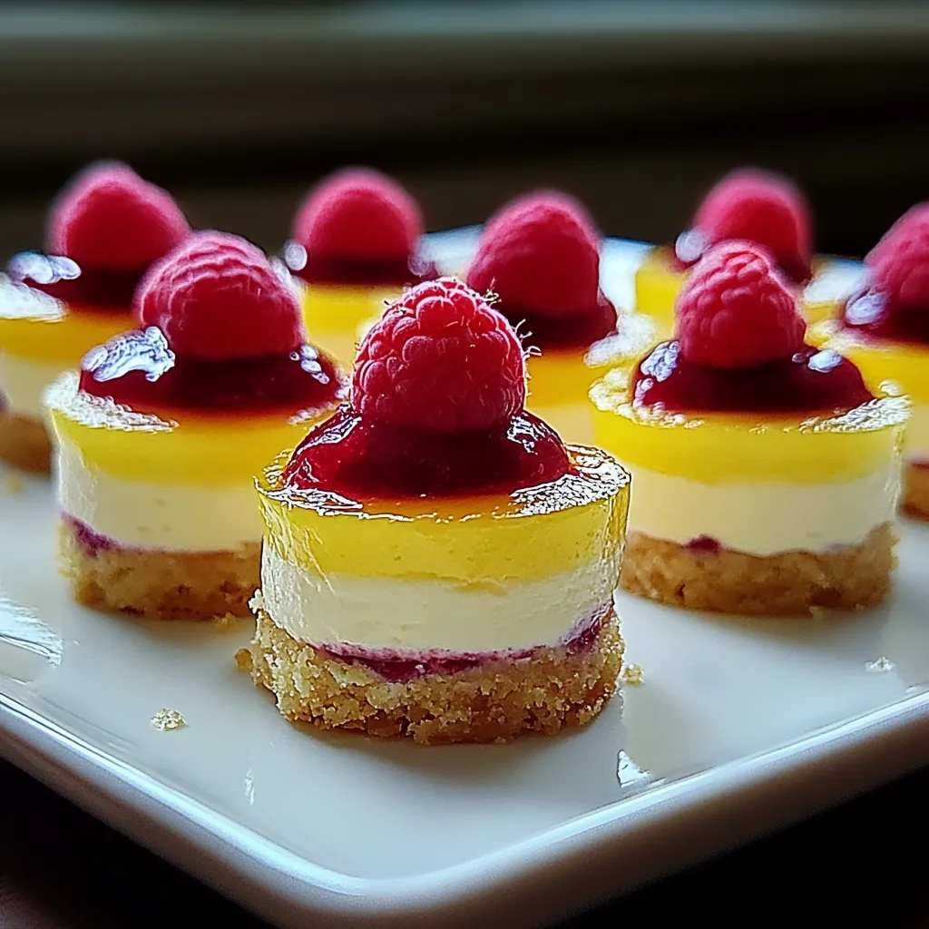 Cheesecakes mini citron framboise