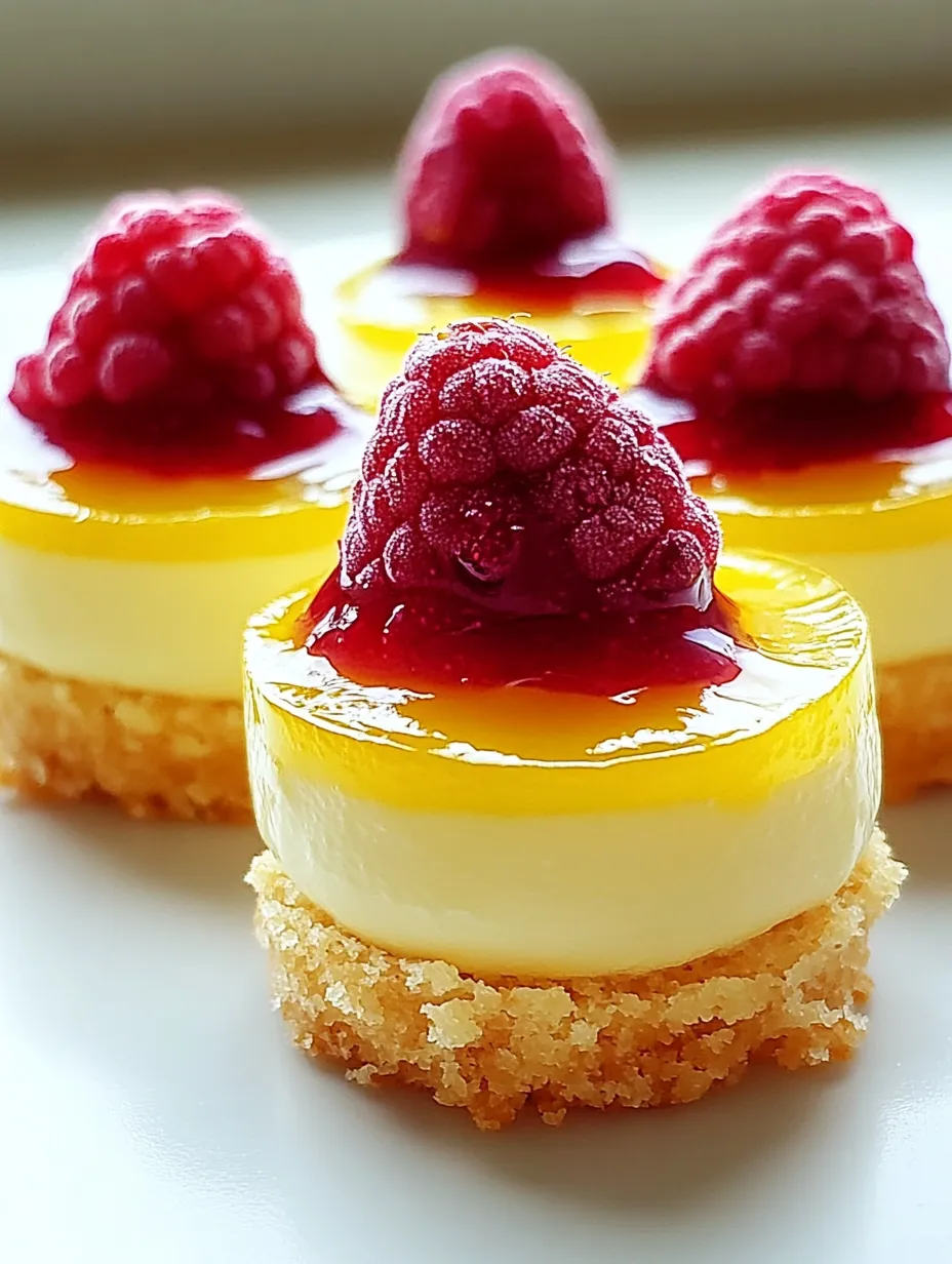 Mini cheesecakes citron framboise