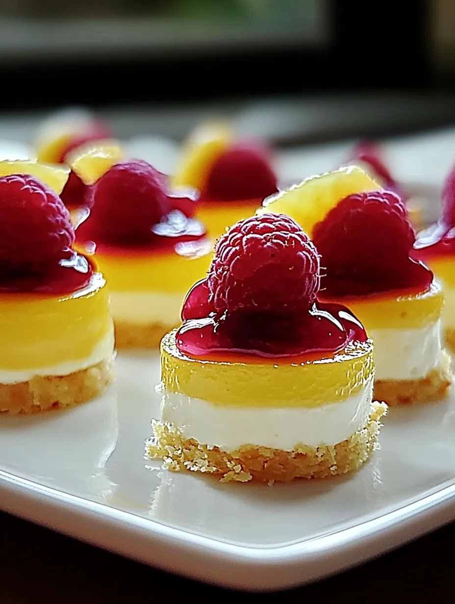 Mini cheesecakes citron framboise irrésistible