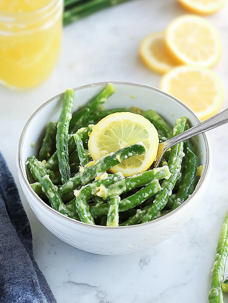 Salade de haricots verts vinaigrette au citron version finale