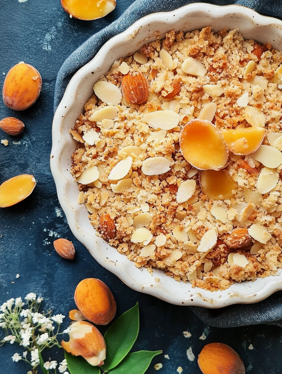 Crumble abricots amandes (en poudre et effilées)