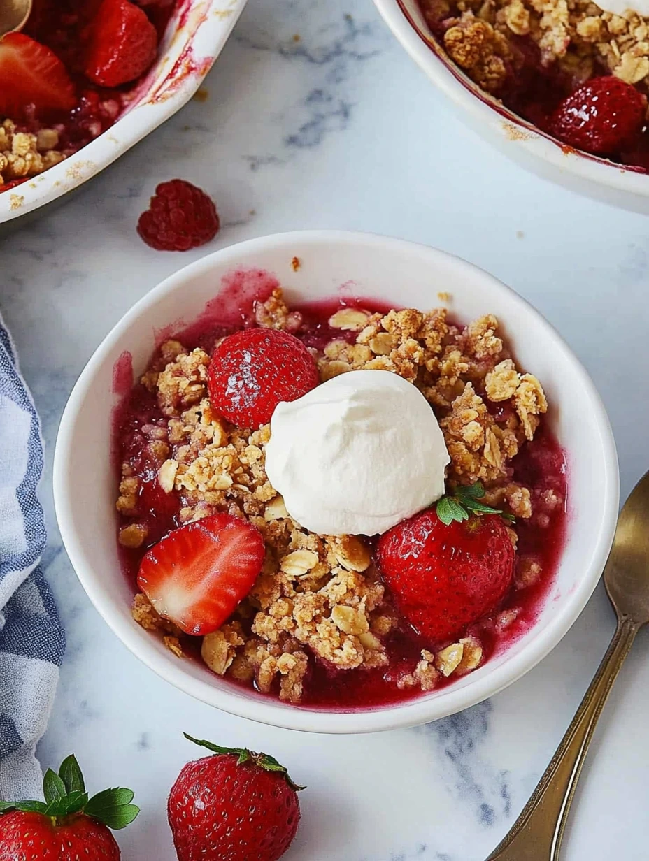 crumble aux fraises et flocons d’avoine recette