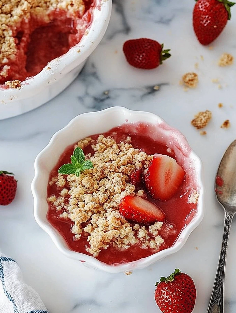 Bol crumble aux fraises et flocons d’avoine