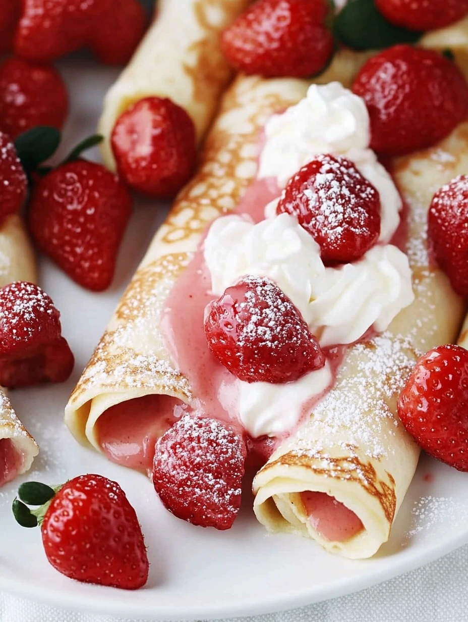 Crêpes aux fraises