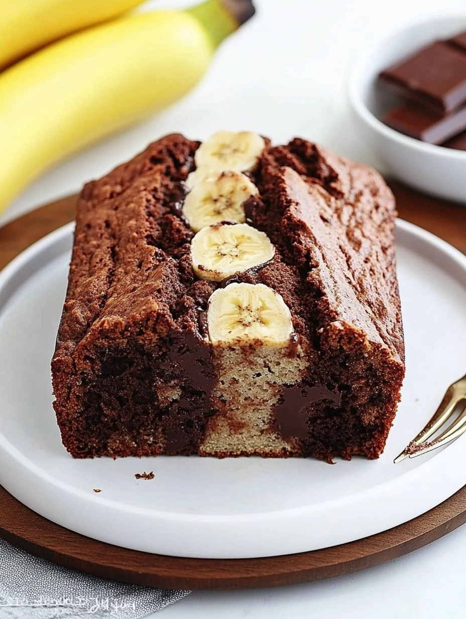 Banana bread marbré au chocolat