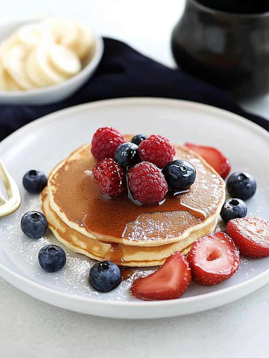 Pancakes américains aux fruits rouge