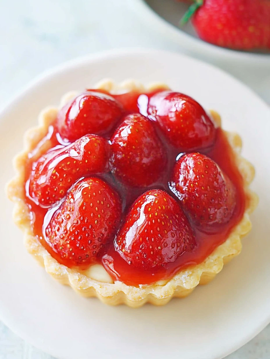 Tartelettes aux fraises crème pâtissière, prête à manger