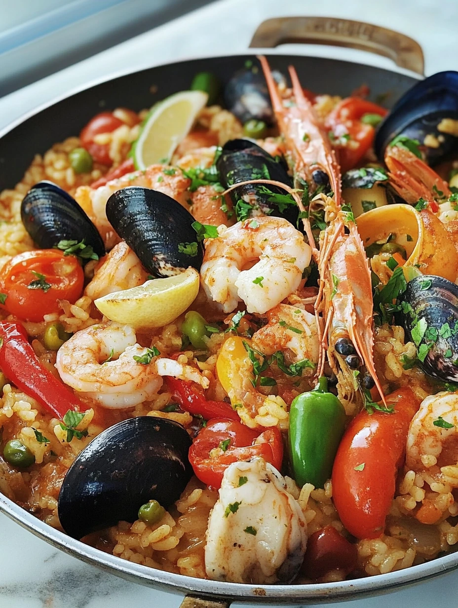 Riz aux fruits de mer  et légumes