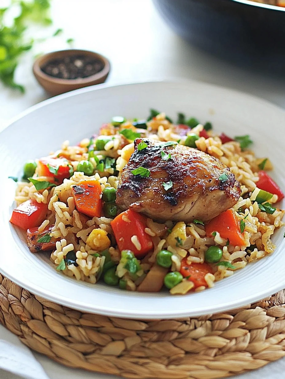 Recette Riz au poulet et légumes