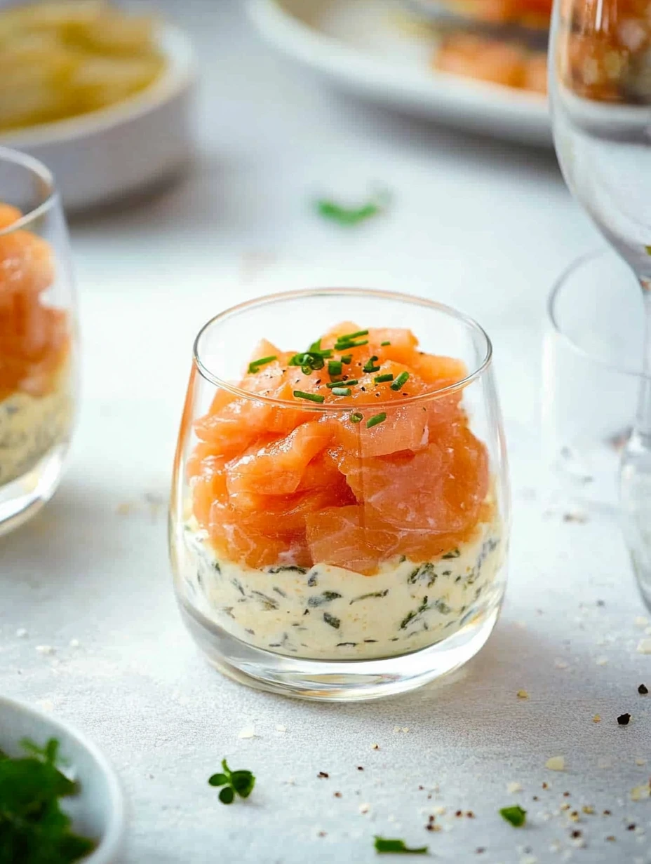 Verrine au saumon fumé simple