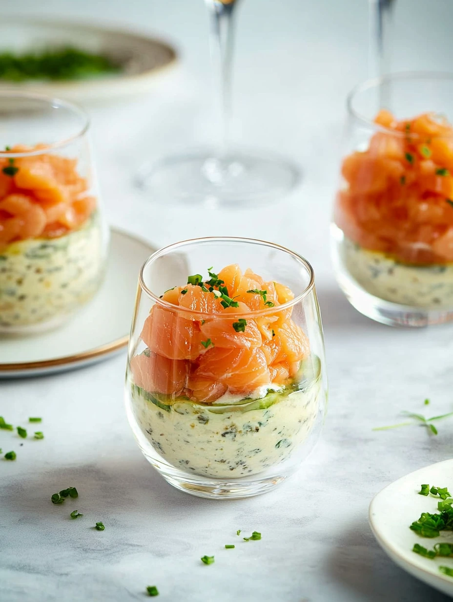 Verrine au saumon fumé avocat