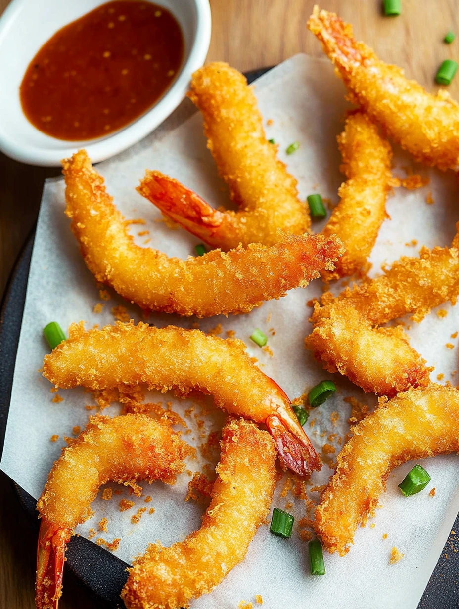 Crevettes frites (ebi fry) avec sauce