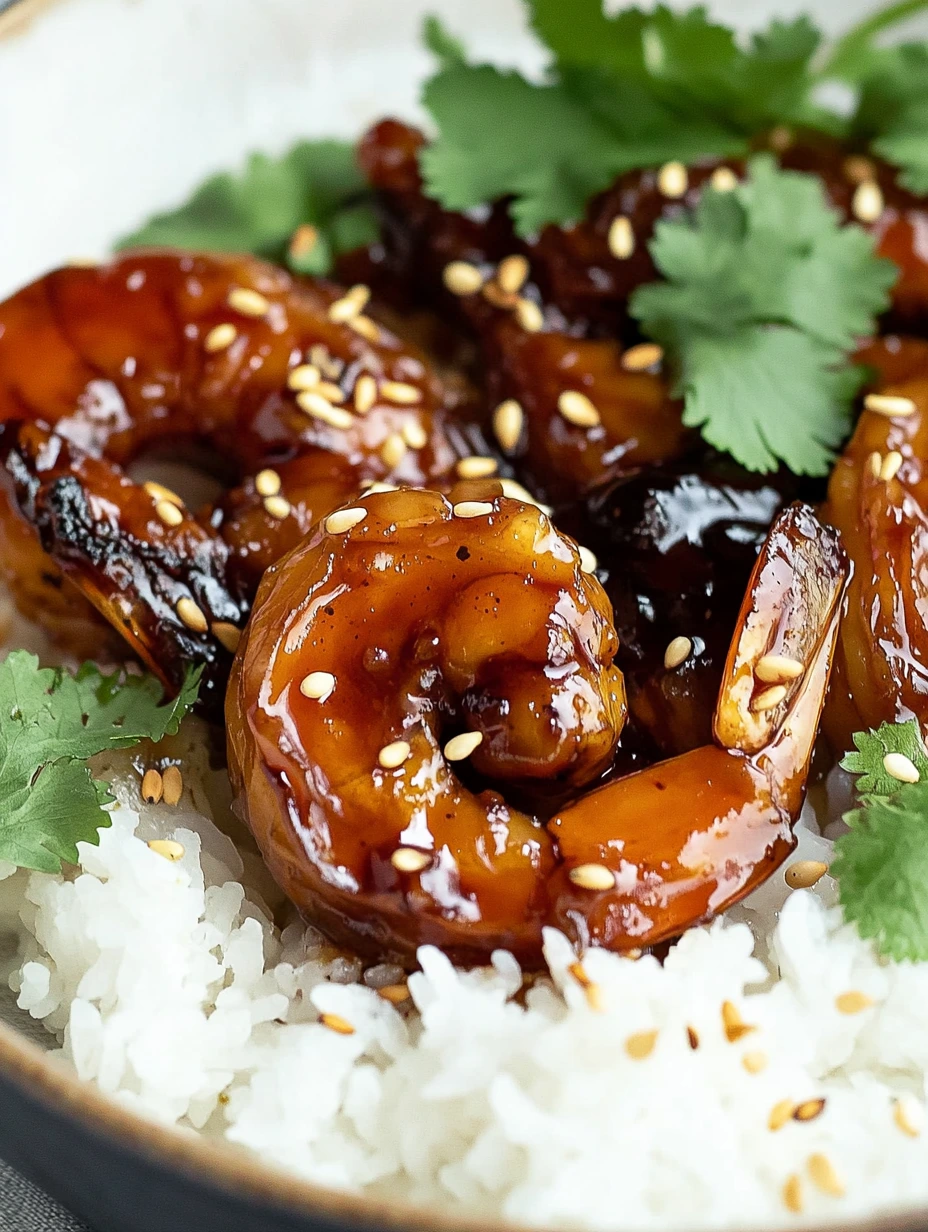 Servir les Crevettes Teriyaki