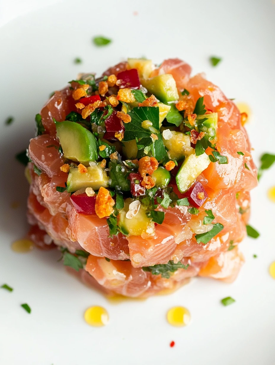 Tartare de saumon avec avocat