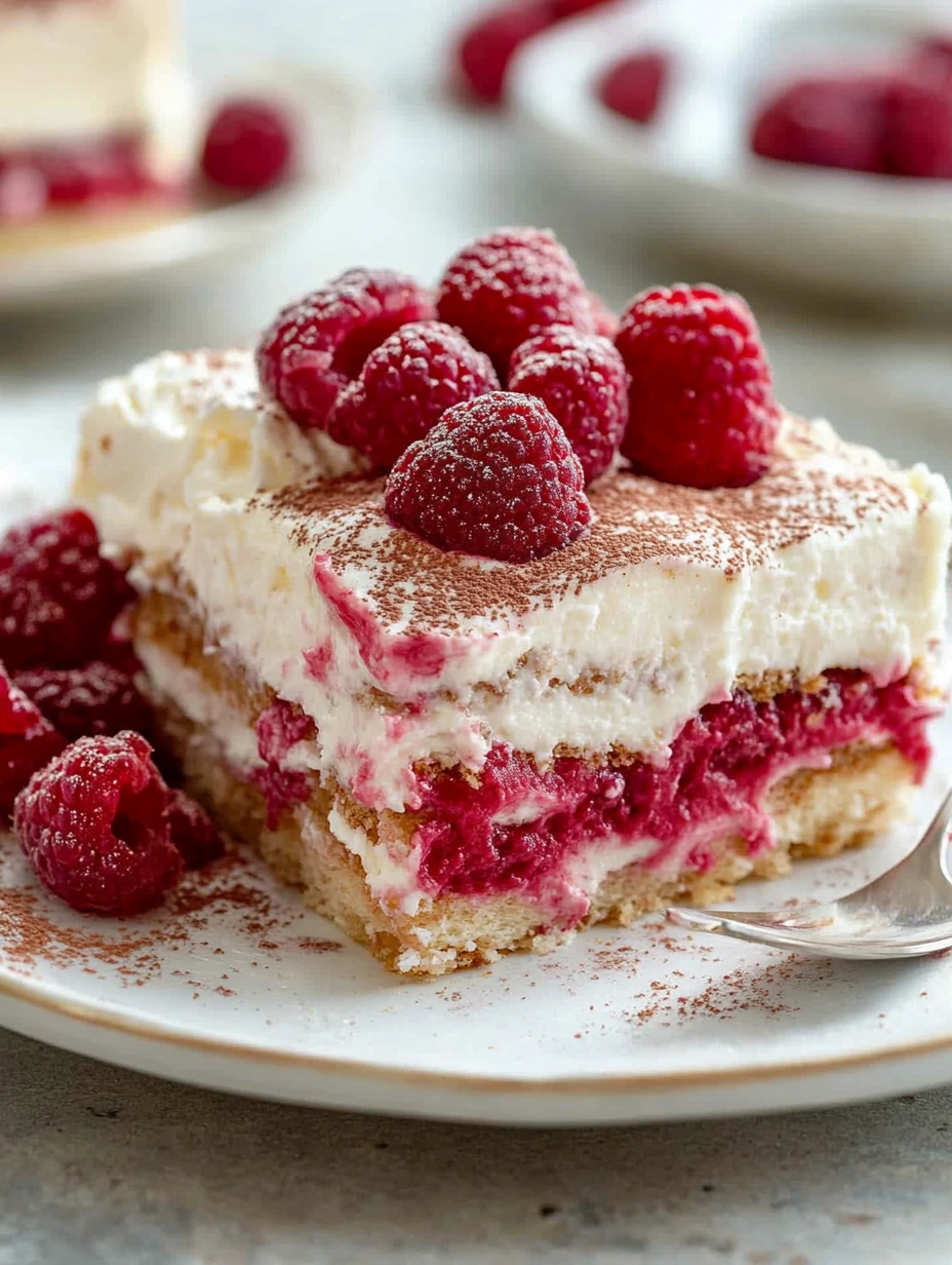 Dessert Tiramisu aux framboises