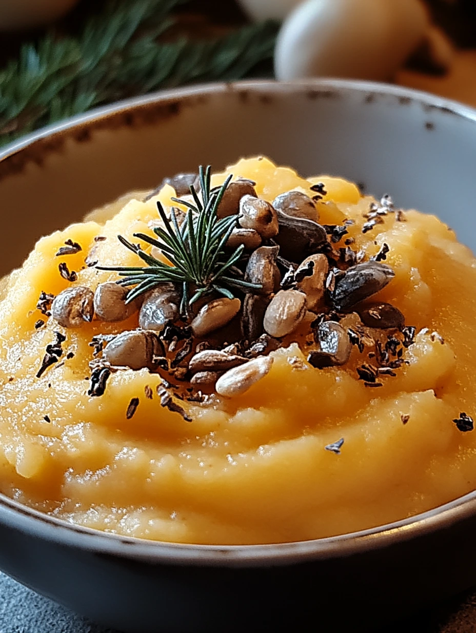 Purée Patate Douce Châtaignes avec des graines