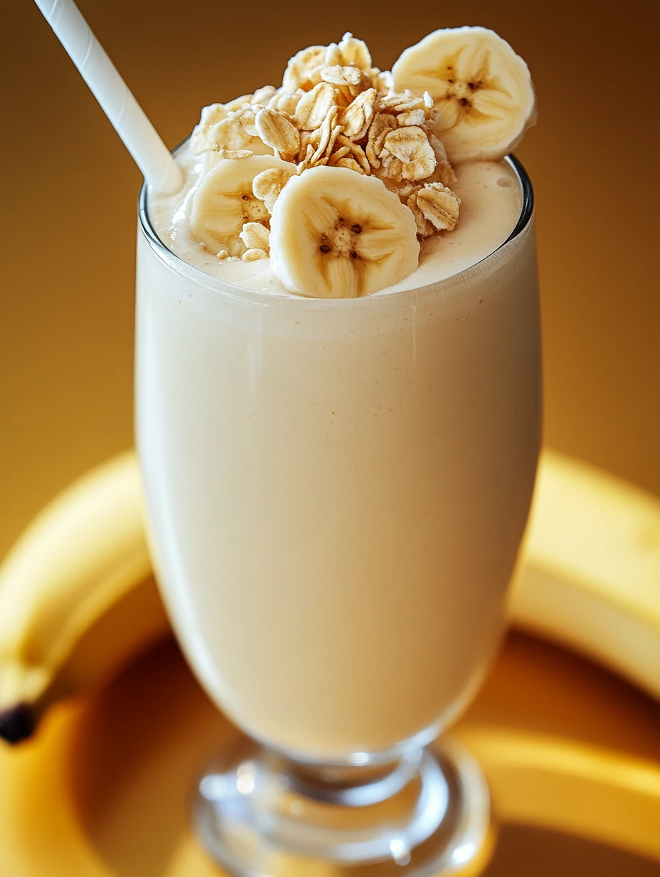 Milkshake à la banane, petit déjeuner parfait