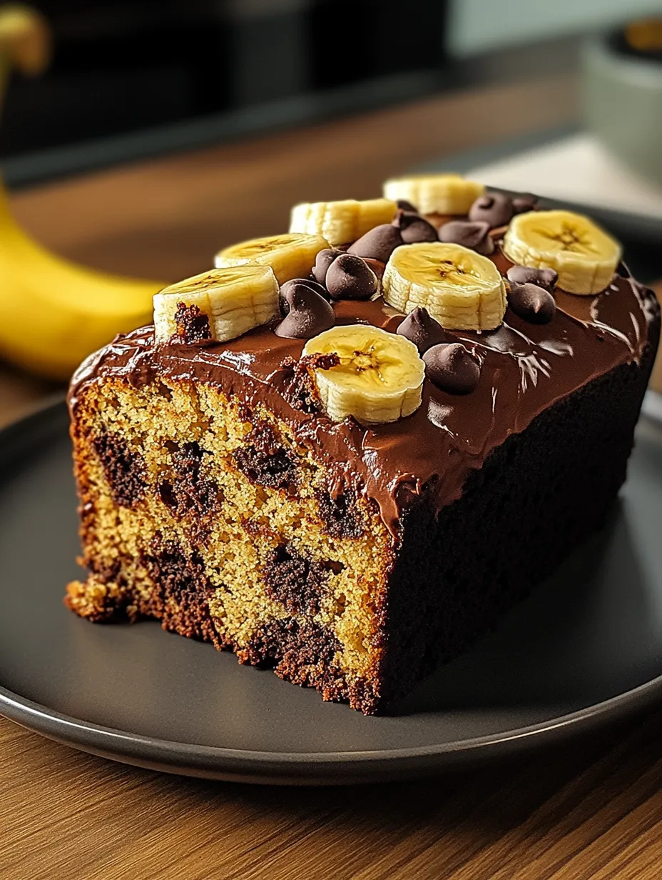 Cake Banane Chocolat maison