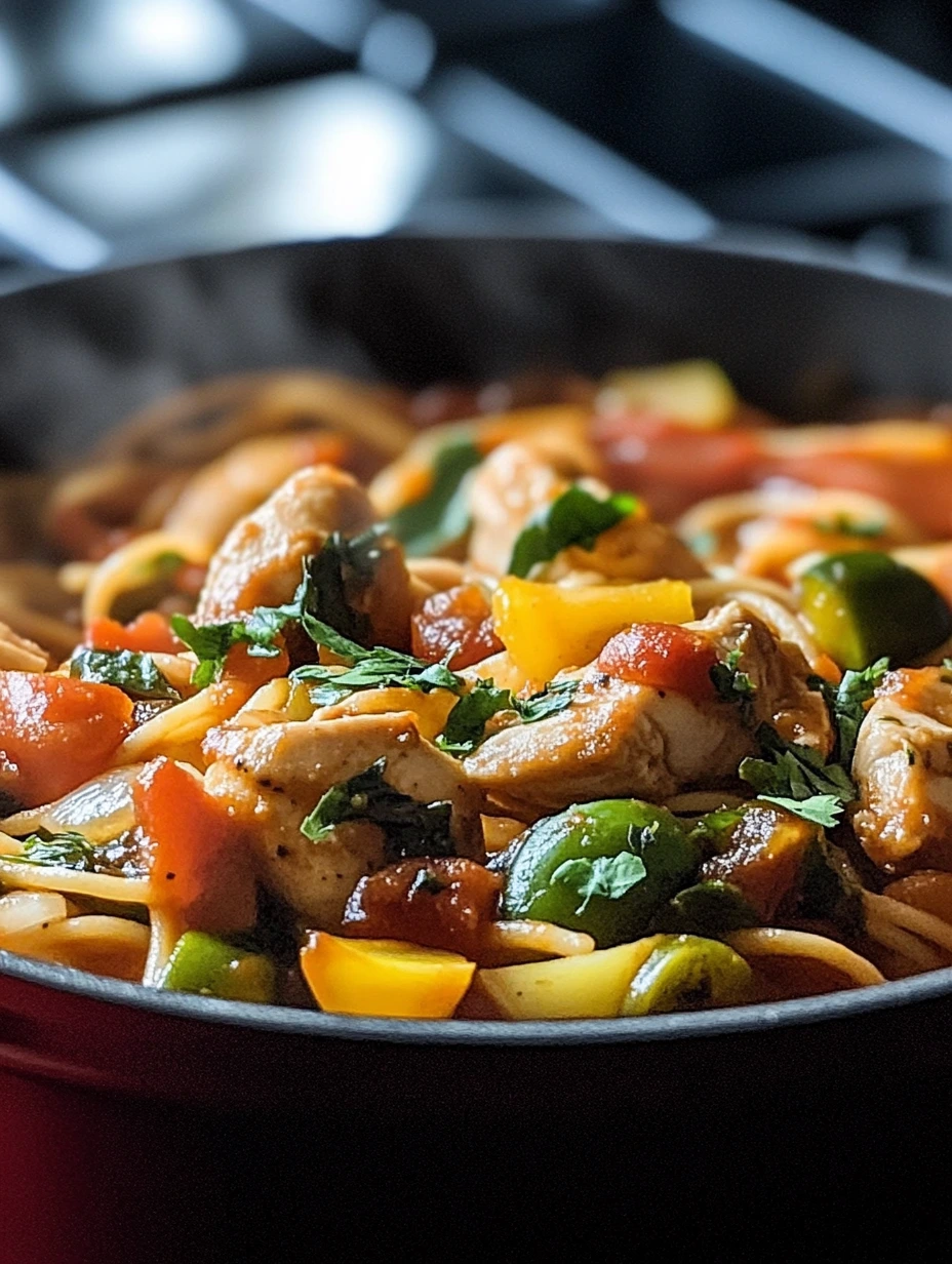 Sauce Spaghetti Légumes Et Poulet