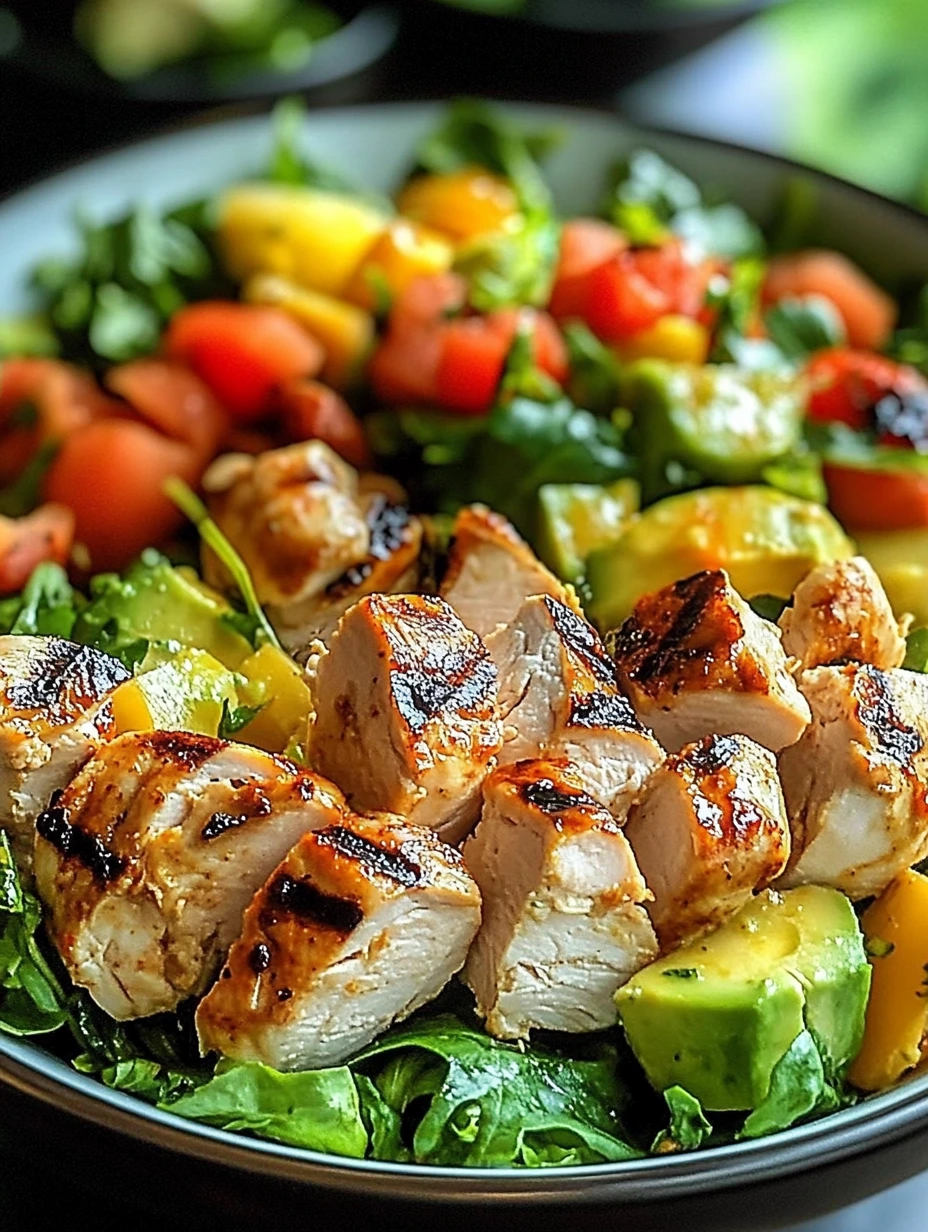 Salade de Poulet Hawaïenne avec avocat