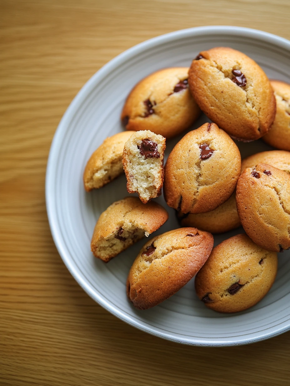 Madeleines aux chocolat moelleux