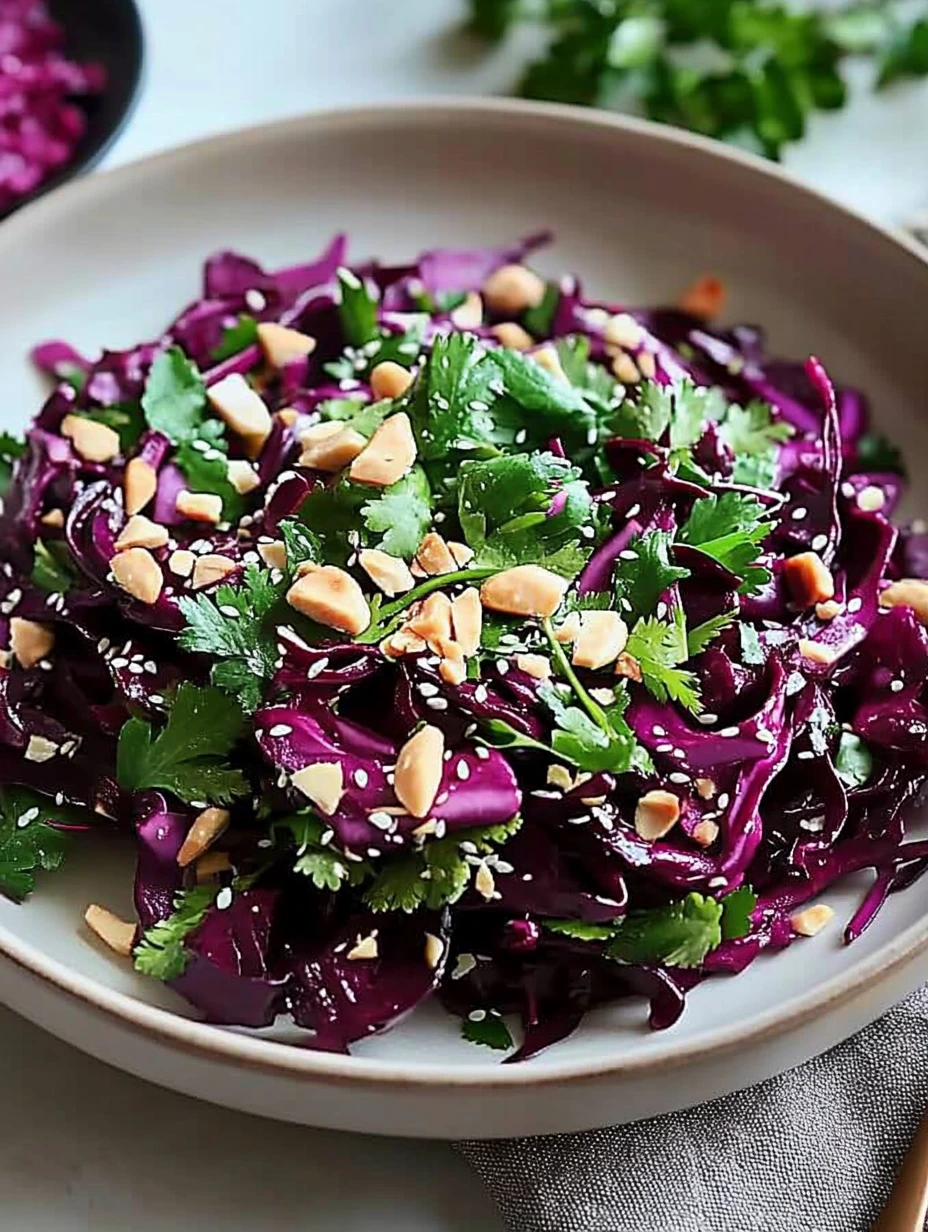 Salade de chou rouge à l’asiatique